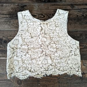 Jenny Yoo Collection lace cut off XS